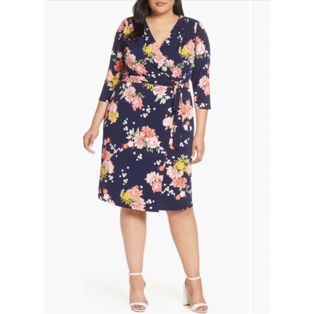 Eliza J Faux Wrap Dress